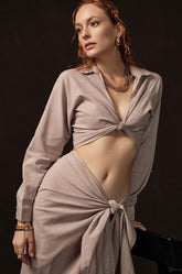 Long Sleeve Tie-up Top